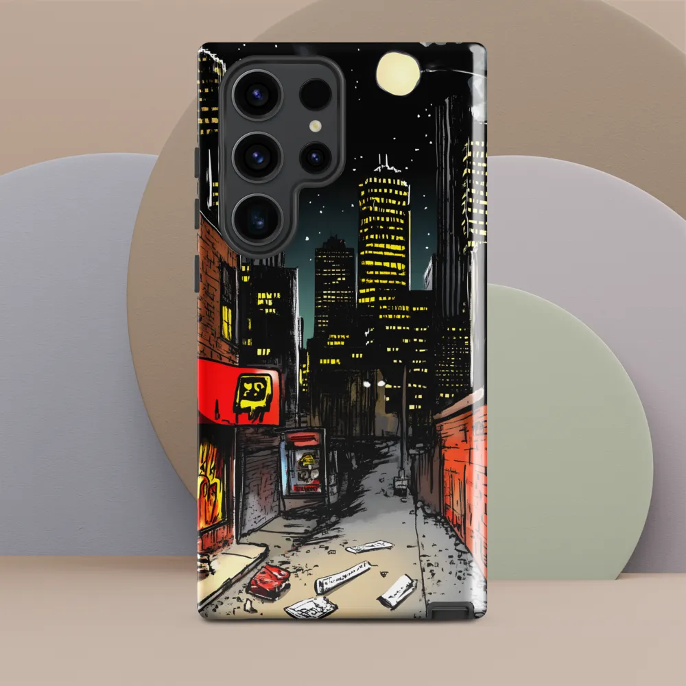 Nocturnal Cityscape: The Hidden Alley | Phone Case |  S23 Ultra | Tough Case | Glossy