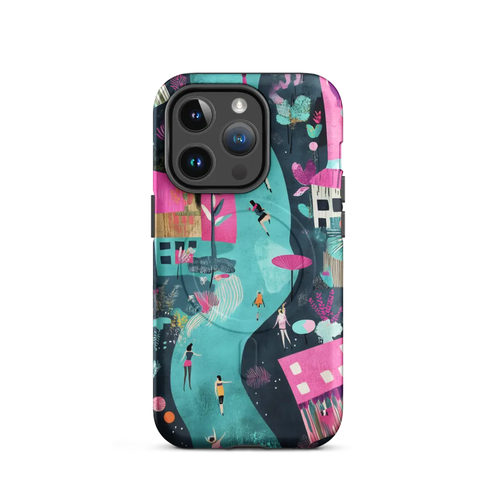 Whimsical Journey Through a Vibrant Landscape | Phone Case |  14 Pro | MagSafe® Tough Case | Matte