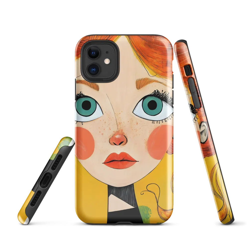 Whimsical Portrait of a Girl | Phone Case |  11 | Tough Case | Glossy