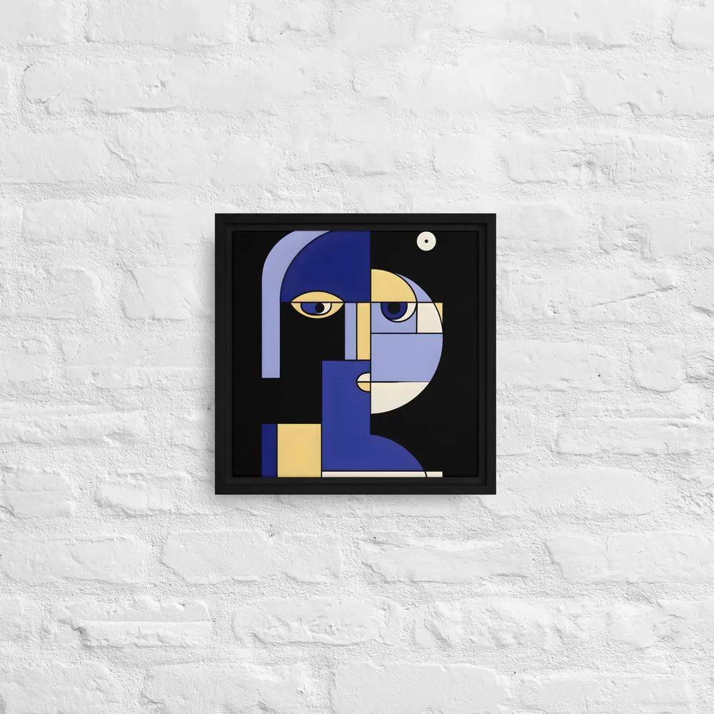 Geometric Portrait 
 Canvas with Black Frame | 12″x 12″