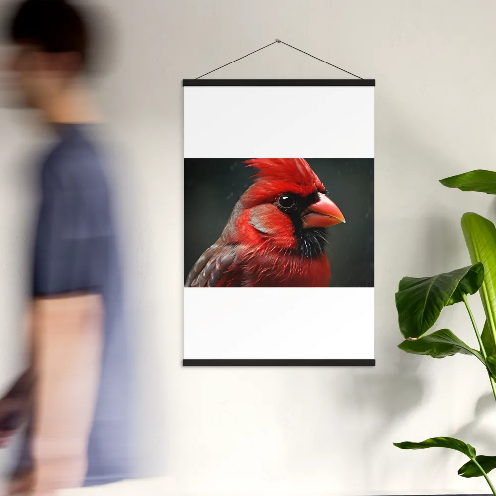 The Bold Cardinal | Poster With Black Wood Hanger | 24″×36″