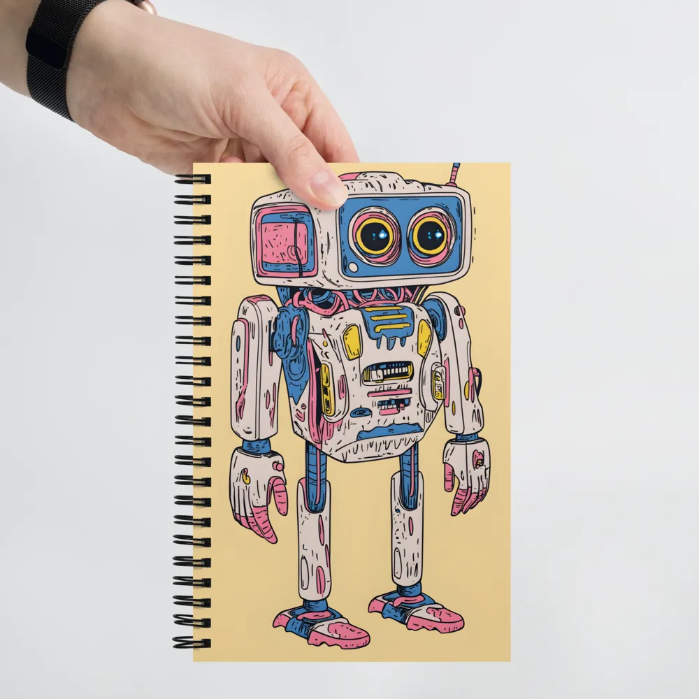 Whimsical Robot Delight | Spiral Notebook