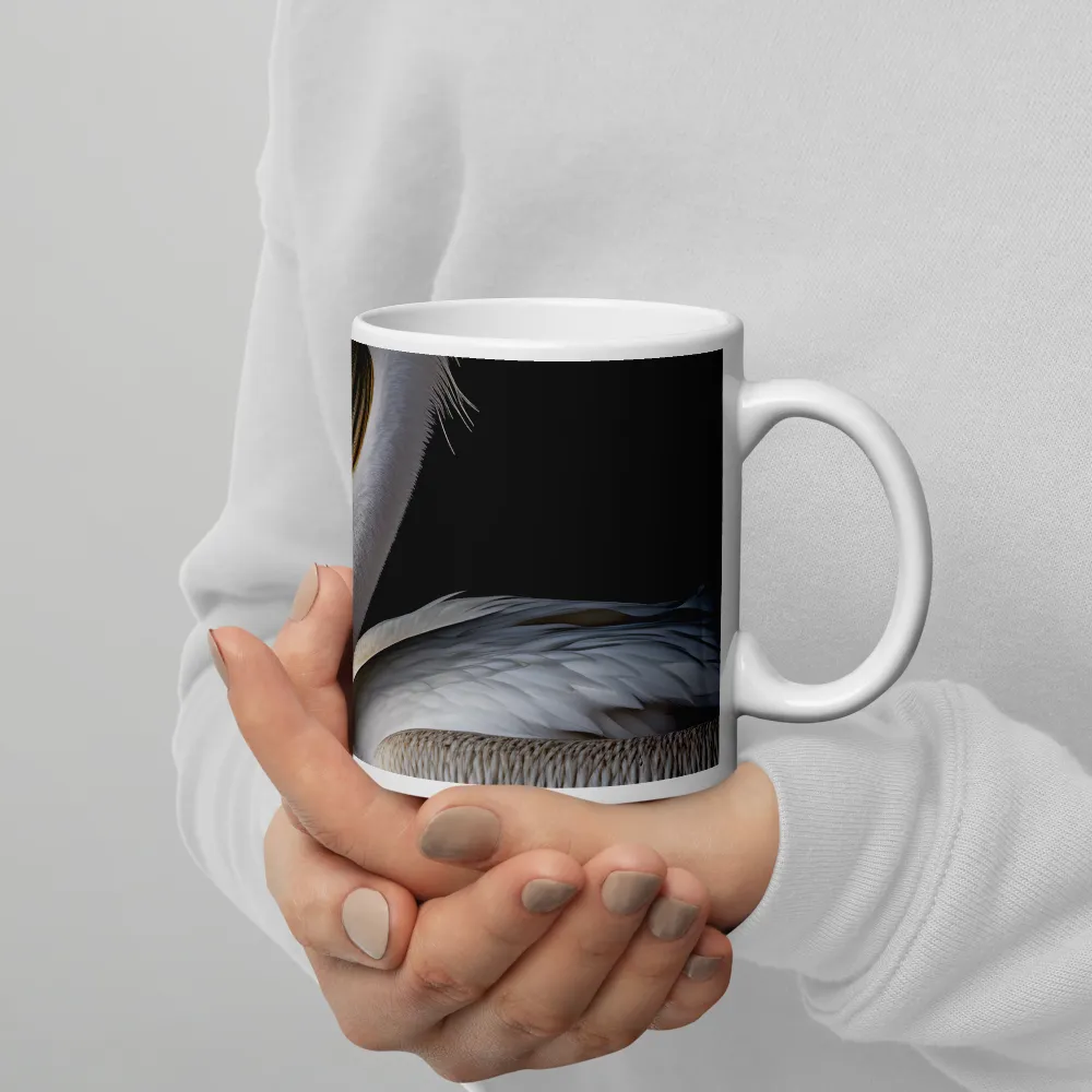 Elegance in White: The Pelican | Mugs | Multiple Sizes & Colors