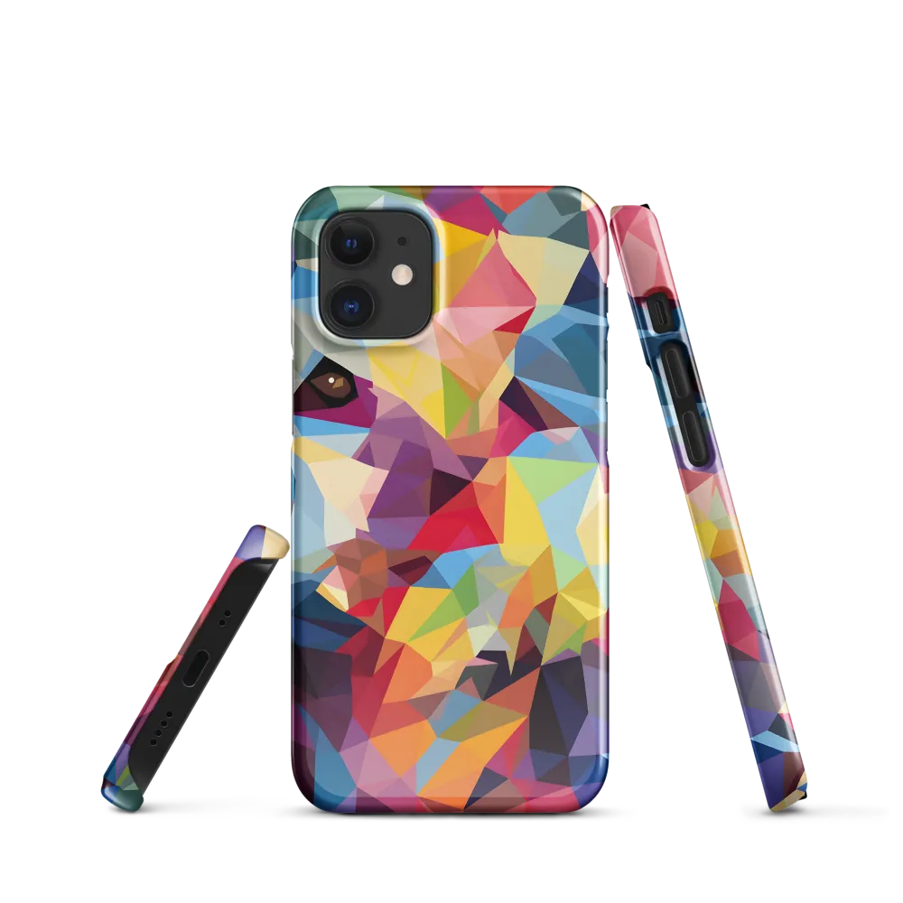 Playful Geometry: The Bear's Face | Phone Case |  12 Mini | Snap Case | Glossy