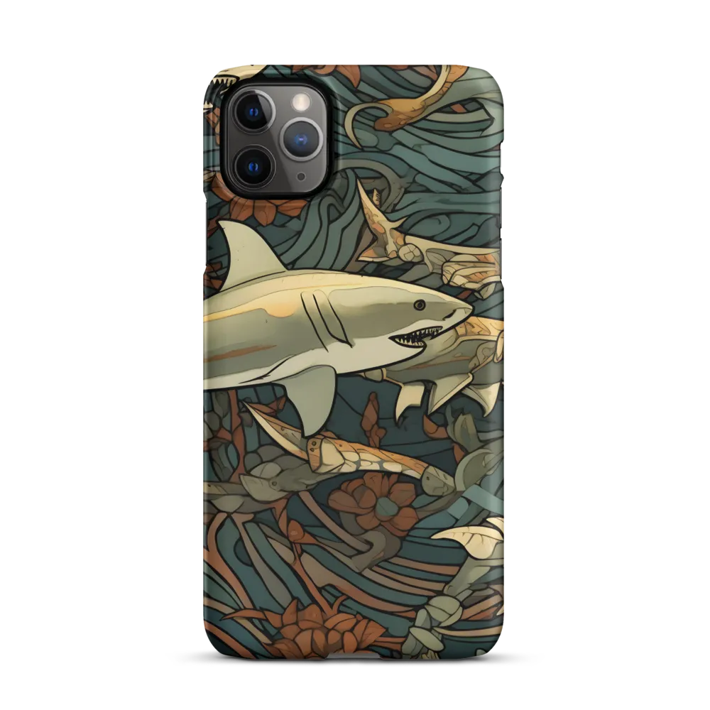Dynamic Harmony of Sharks and Flora | Phone Case |  11 Pro Max | Snap Case | Matte