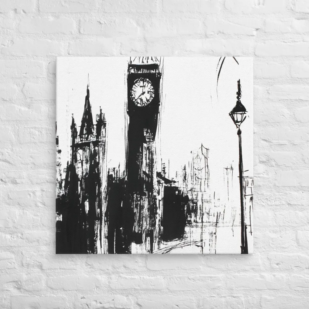 Clock Tower in Motion | Canvas | 30″×30″