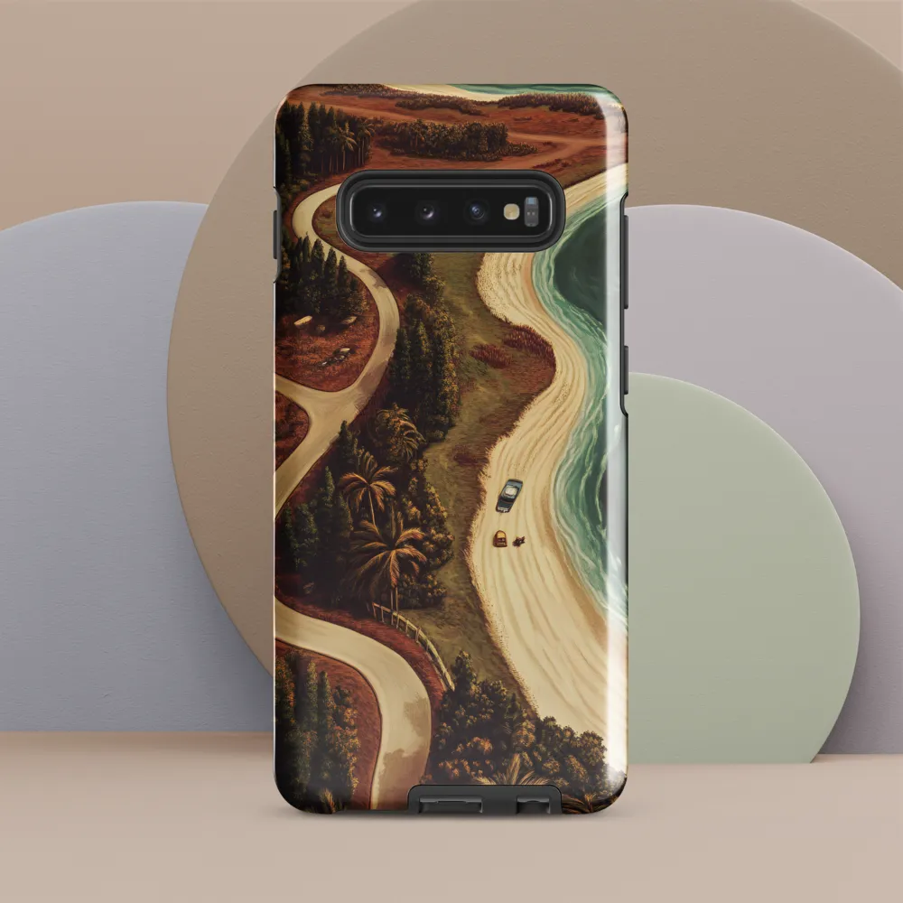 Winding Serenity: A Coastal Journey | Phone Case |  S10 Plus | Tough Case | Glossy