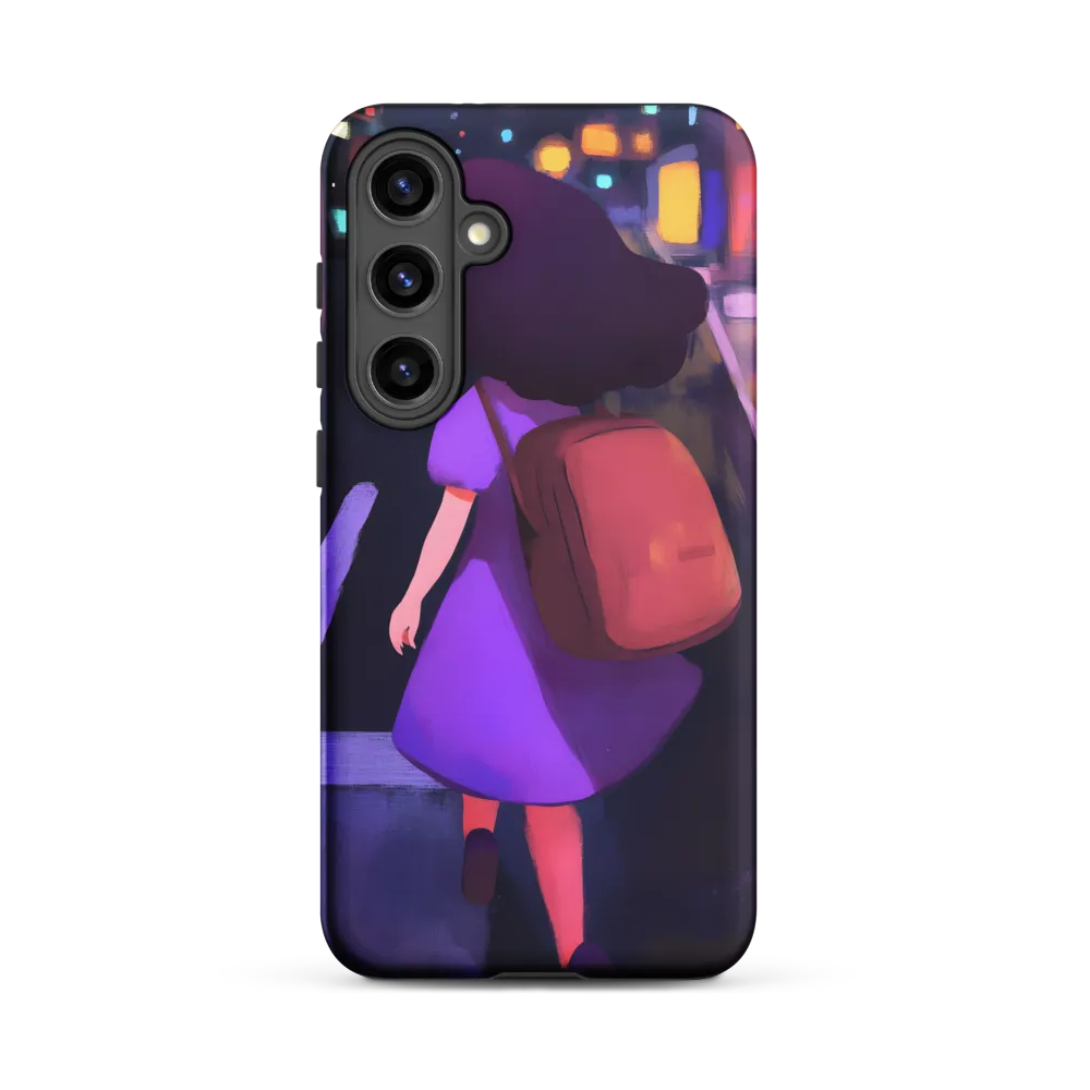 Wandering Through Neon Dreams | Phone Case |  S24 Plus | Tough Case | Matte