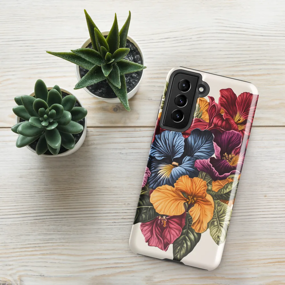 Floral Symphony in Color | Phone Case |  S21 | Tough Case | Glossy