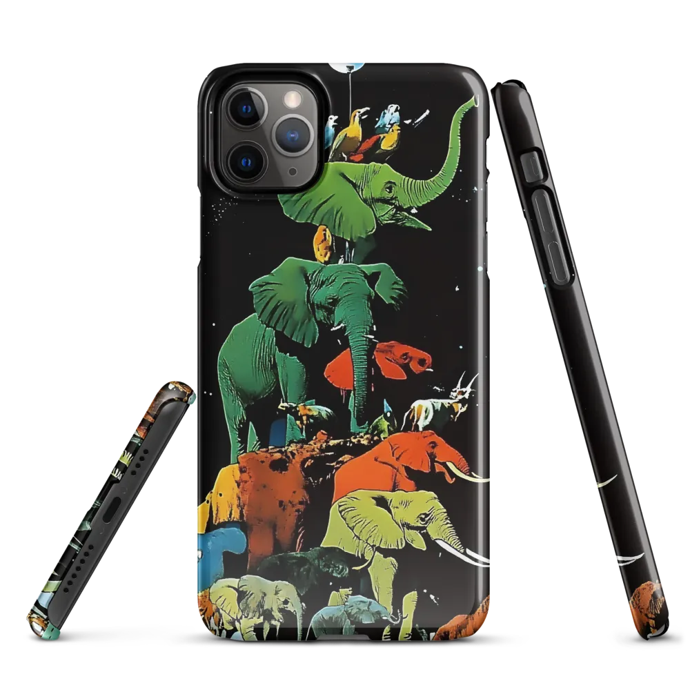 The Playful Tower of Elephants | Phone Case |  11 Pro Max | Snap Case | Glossy