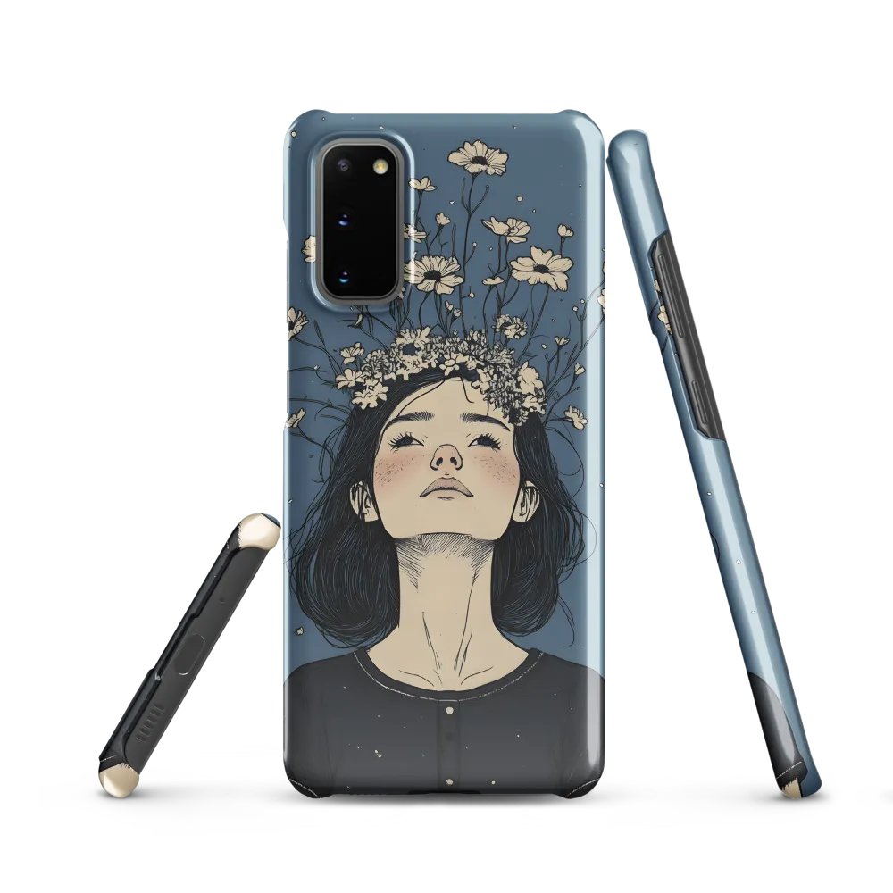 Floral Serenity: A Portrait of Tranquility | Phone Case |  S20 | Snap Case | Glossy