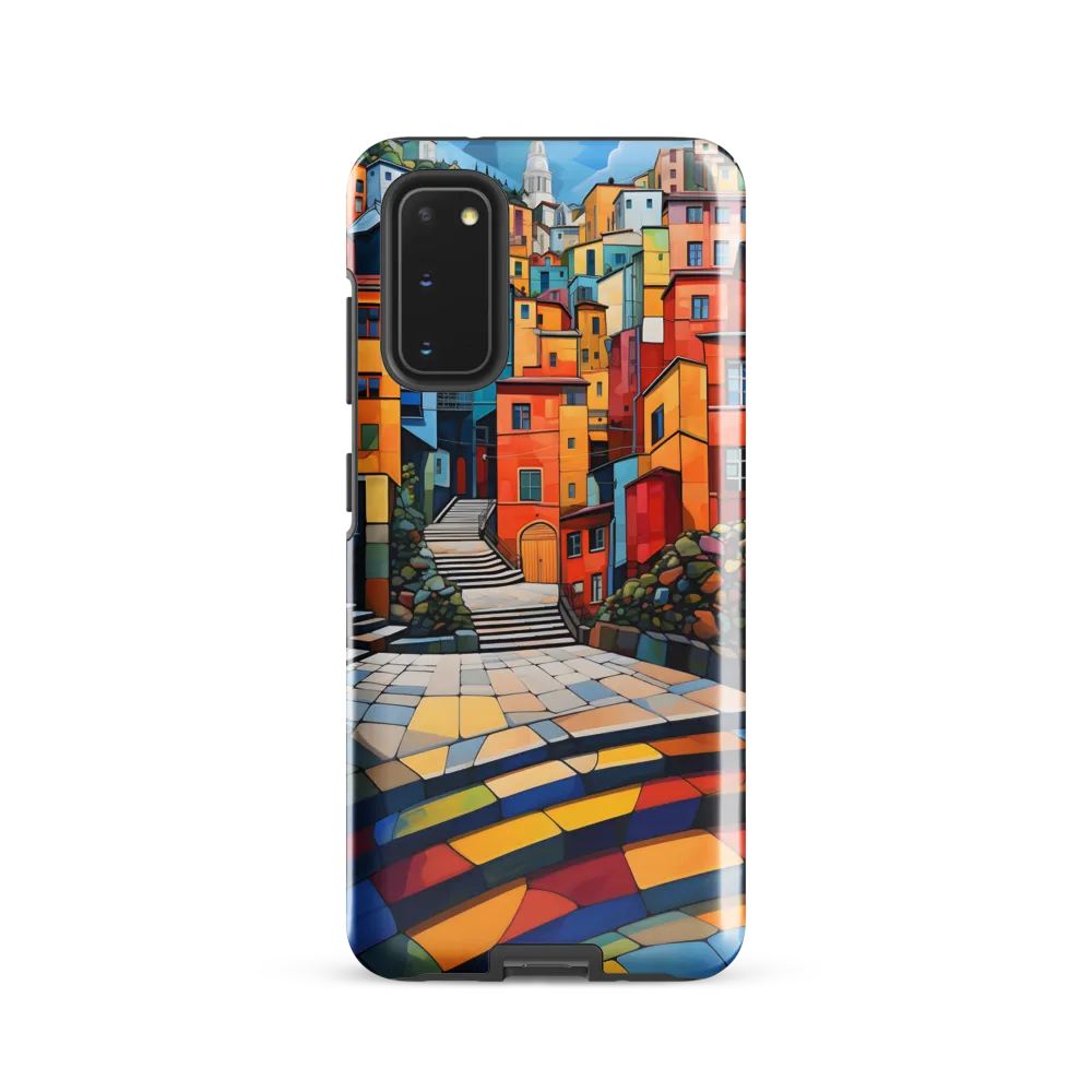 Vibrant Village: A Cubist Journey
