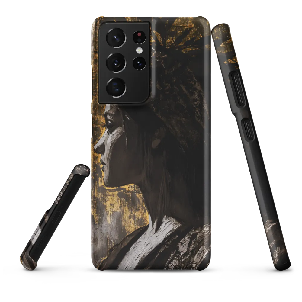 Golden Elegance: A Modern Profile Portrait