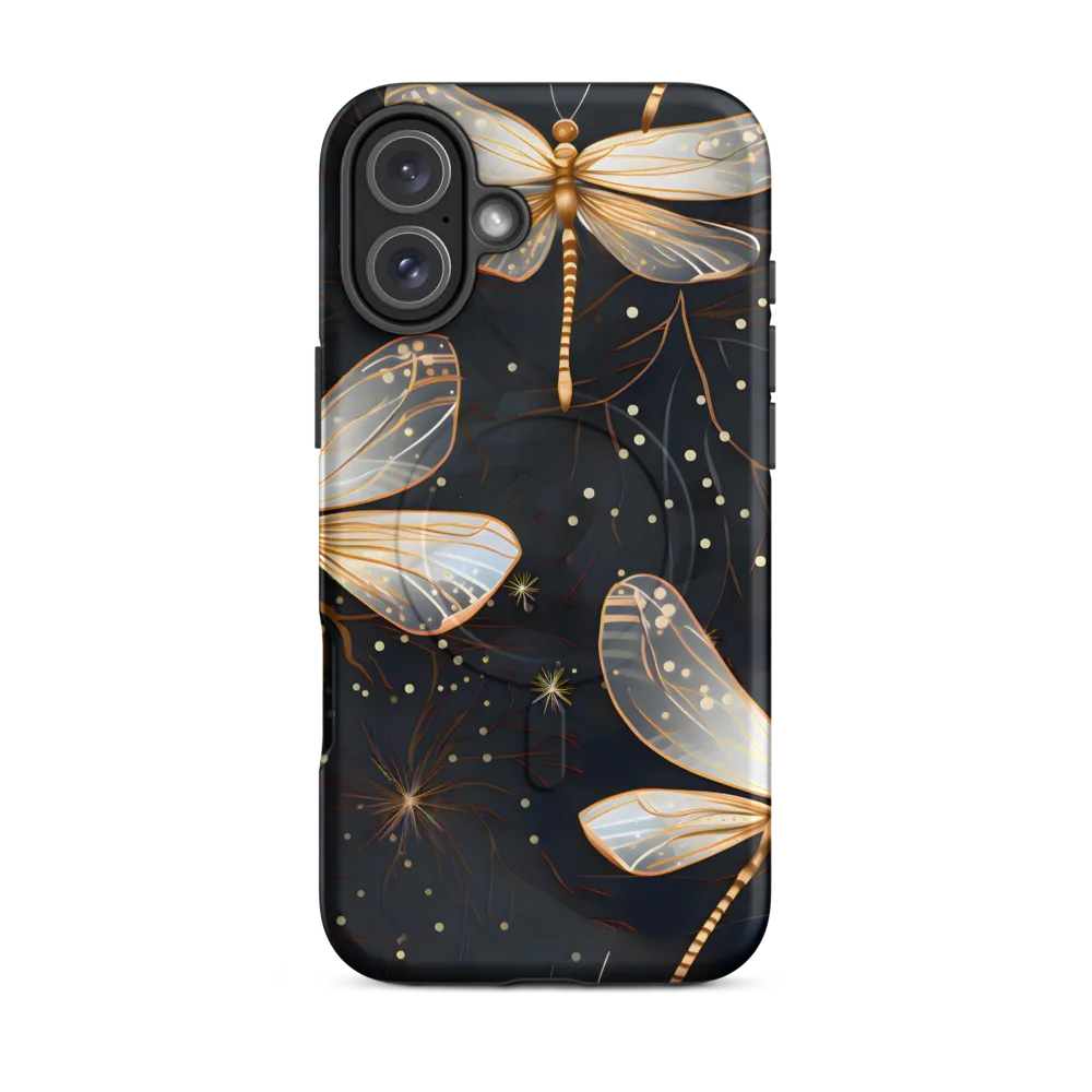 Ethereal Dance: Dragonflies in a Midnight Garden