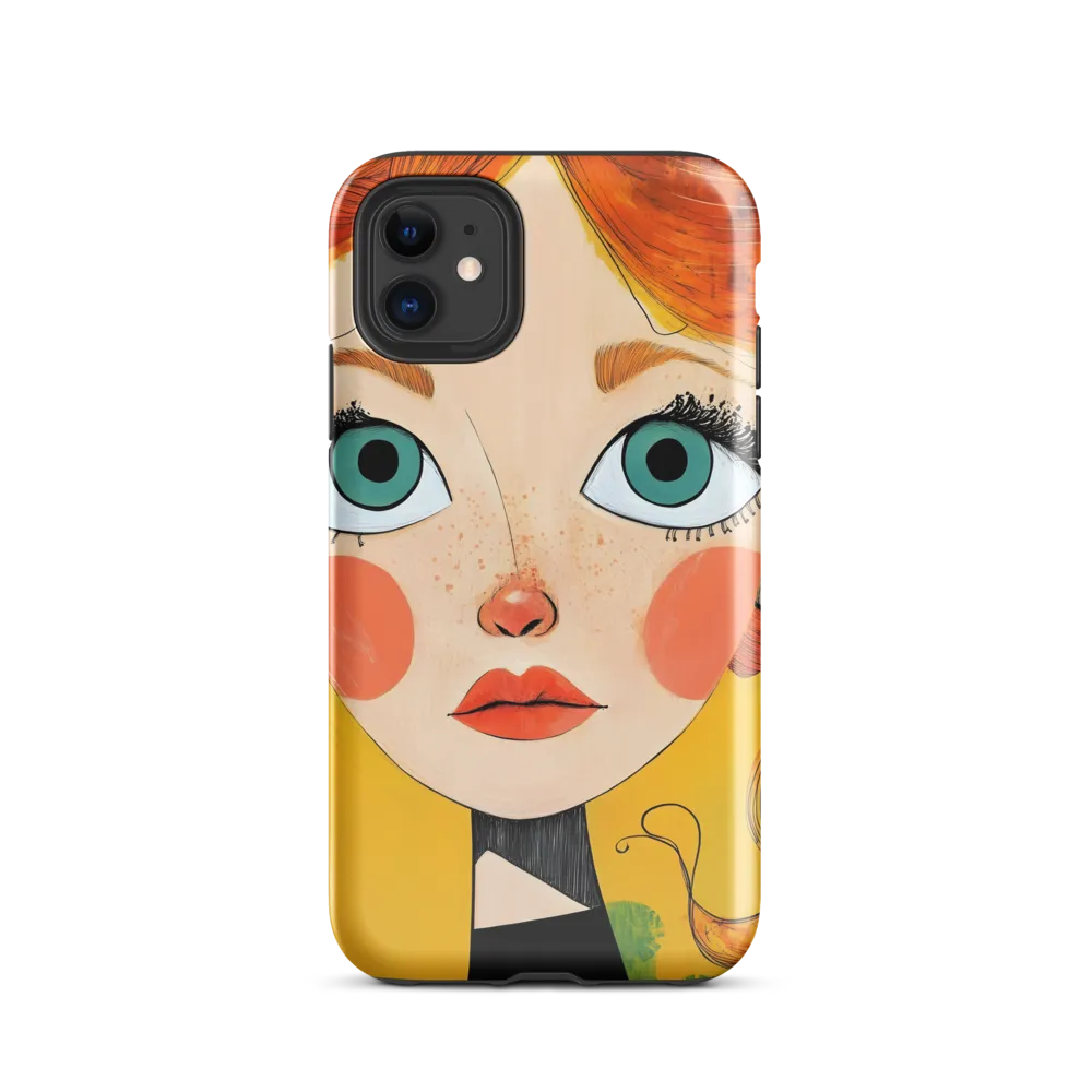 Whimsical Portrait of a Girl | Phone Case |  11 | Tough Case | Glossy