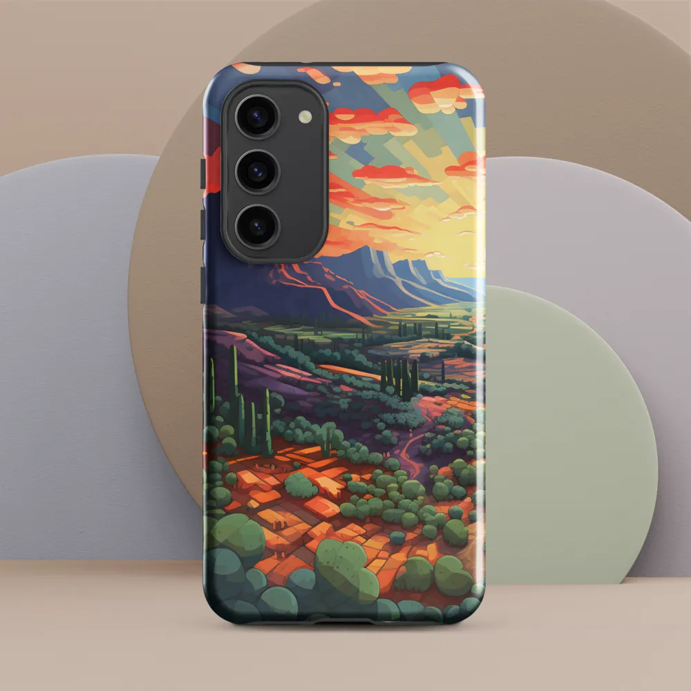 Desert Serenity at Dusk | Phone Case |  S23 Plus | Tough Case | Glossy
