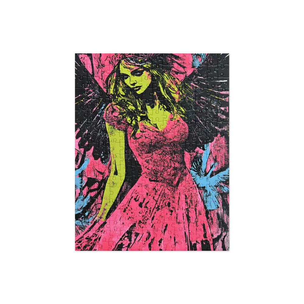 Mystical Angel in Neon Dreams | Jigsaw Puzzle | 252 pieces