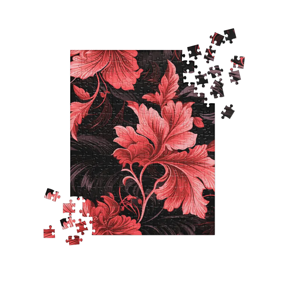 Tropical Elegance in Red | Jigsaw Puzzle | 252/520 pieces