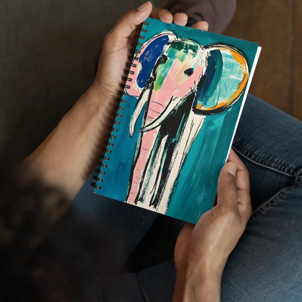 Whimsical Majesty: The Elephant in Color | Spiral Notebook