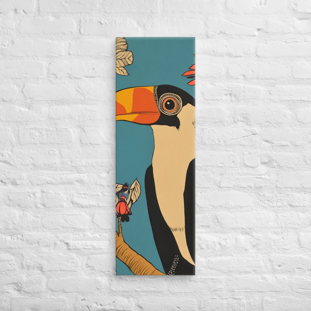 Tropical Majesty: The Toucan at Rest | Canvas | 12″×36″