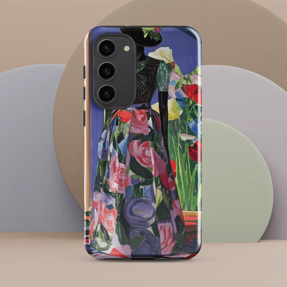 Floral Tapestry: Mannequin with Painterly Print