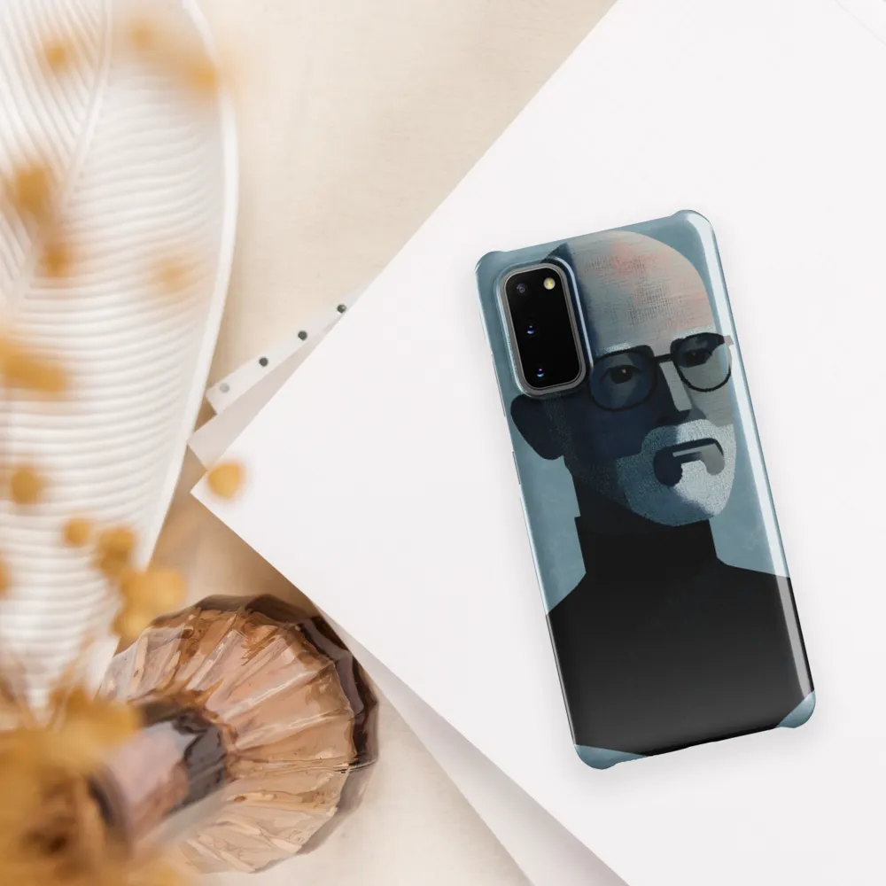Minimalist Portrait of a Modern Man | Phone Case |  S20 | Snap Case | Glossy