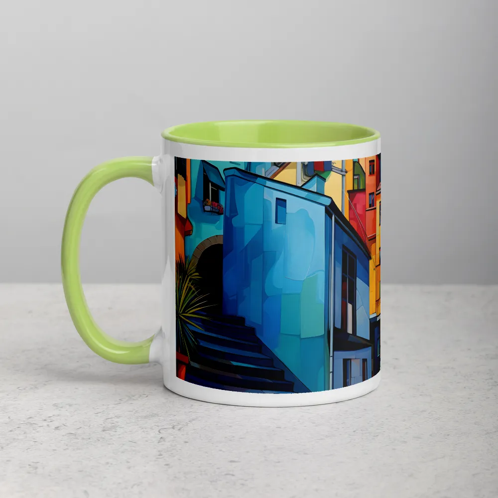 Vibrant Village: A Cubist Journey