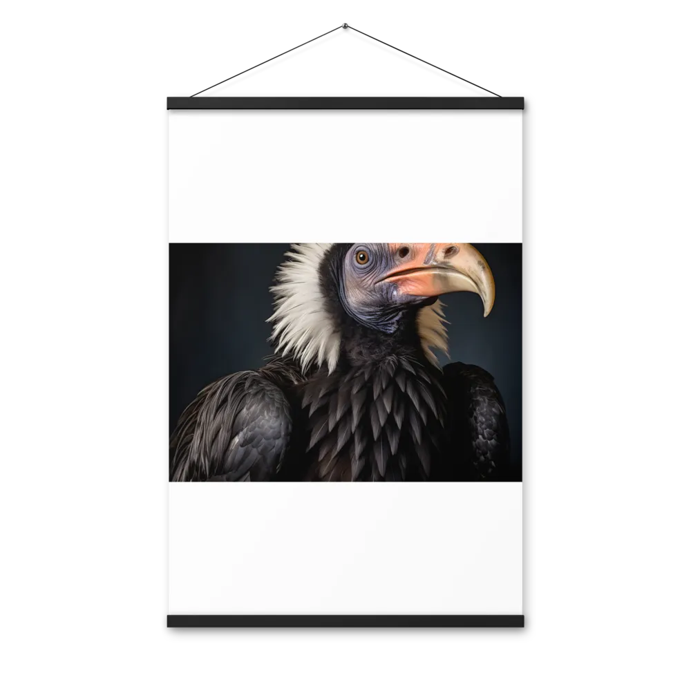 Majestic Vulture Portrait | Poster With Black Wood Hanger | 24″×36″