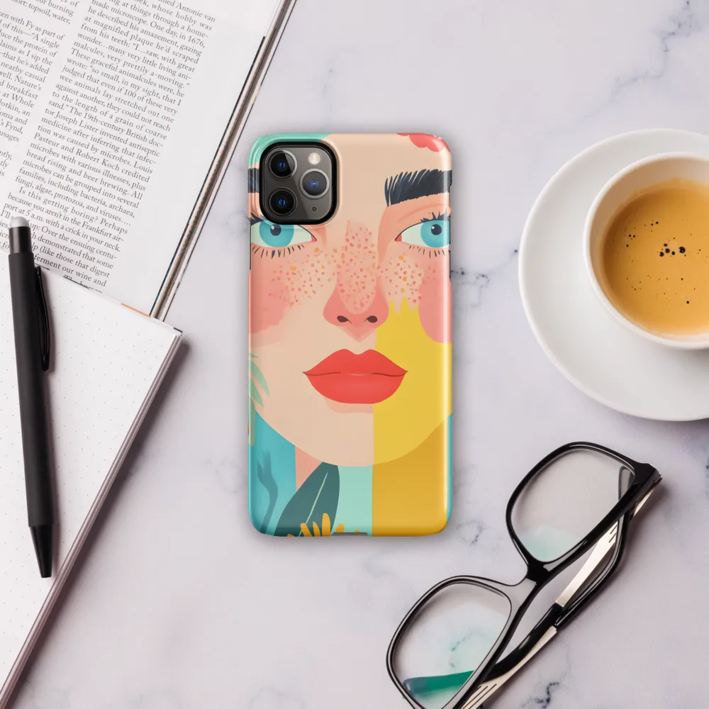 Floral Serenity: A Modern Portrait | Phone Case |  11 Pro Max | Snap Case | Glossy