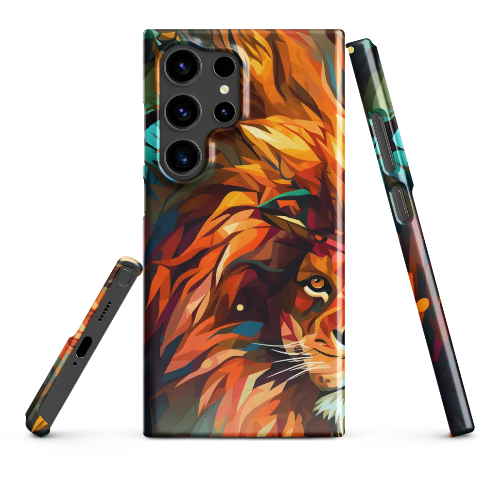 Majestic Gaze: The Polygonal Lion