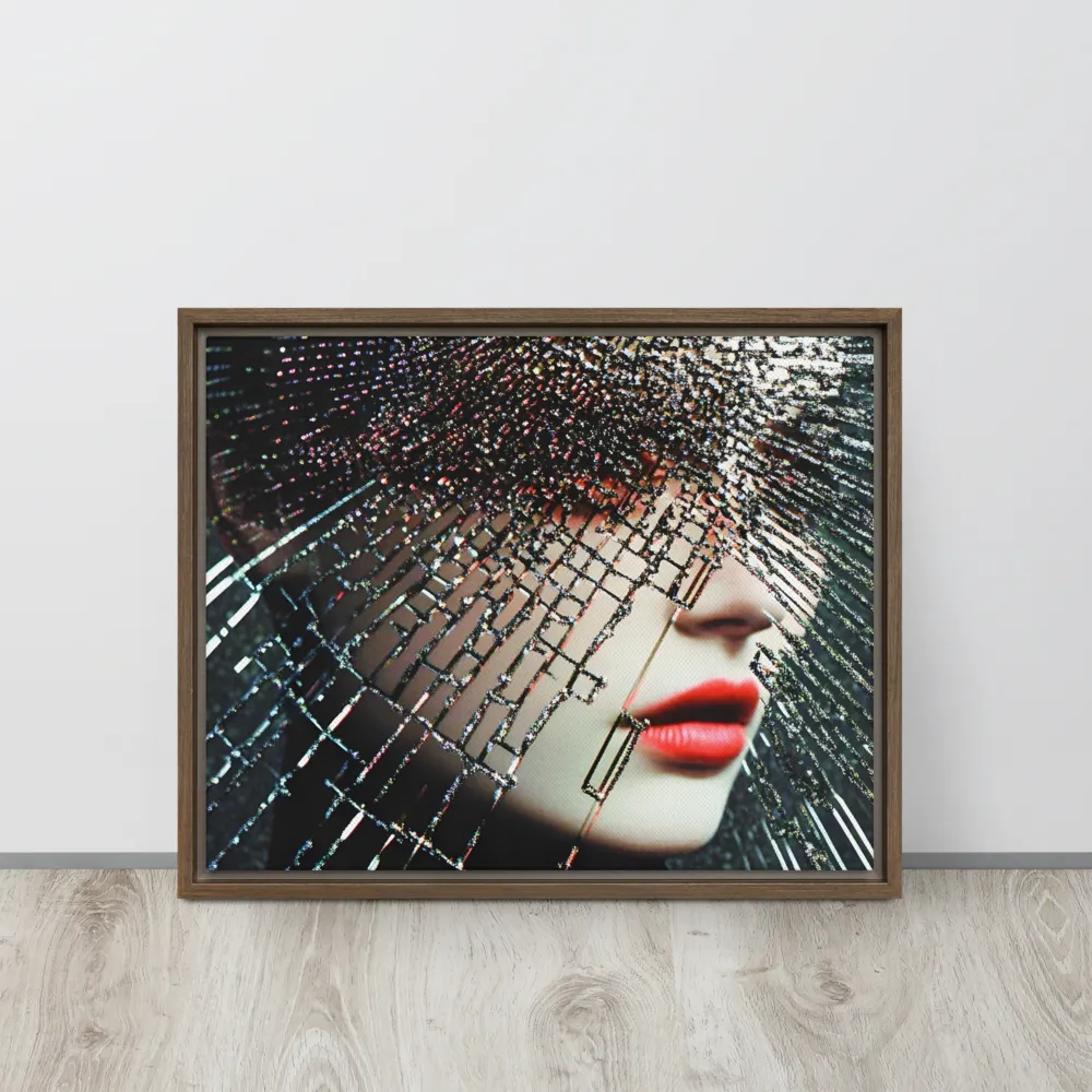 Fractured Identity | Canvas with Brown Frame | 16″×20″