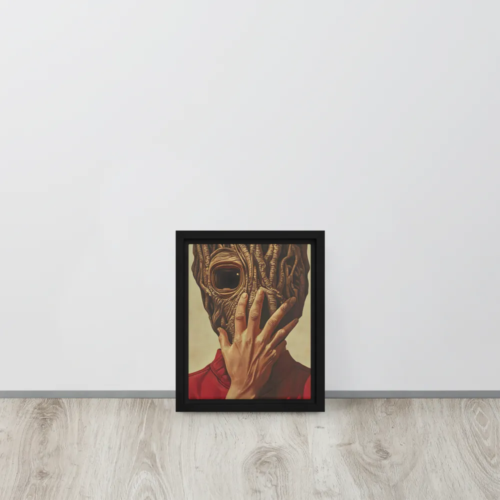 The Mask of Roots | Canvas with Black Frame | 8″×10″