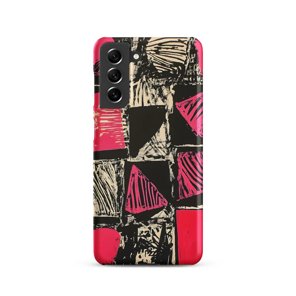 Geometric Symphony in Pink and Black