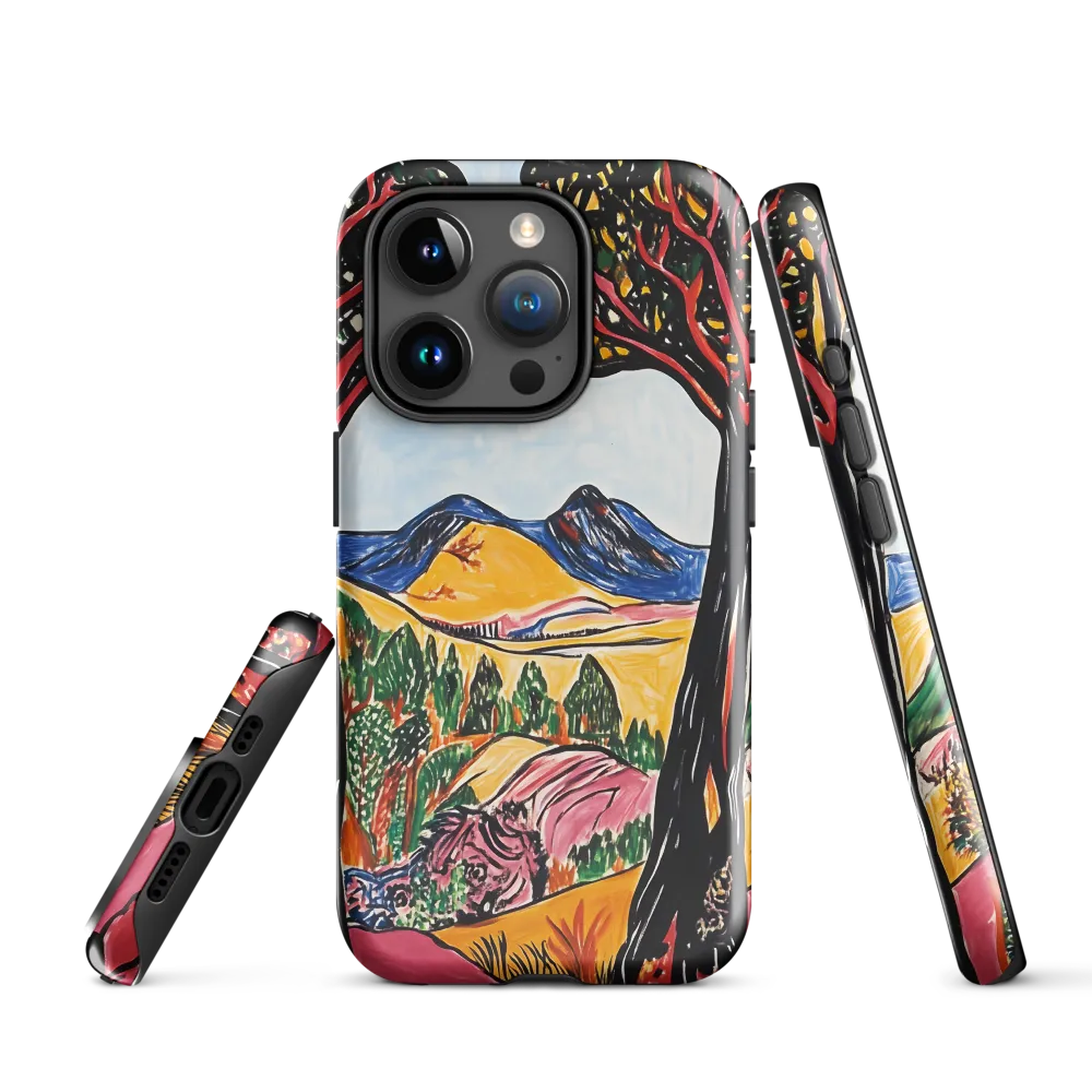 Vibrant Nature's Embrace | Phone Case |  15 Pro | Tough Case | Glossy