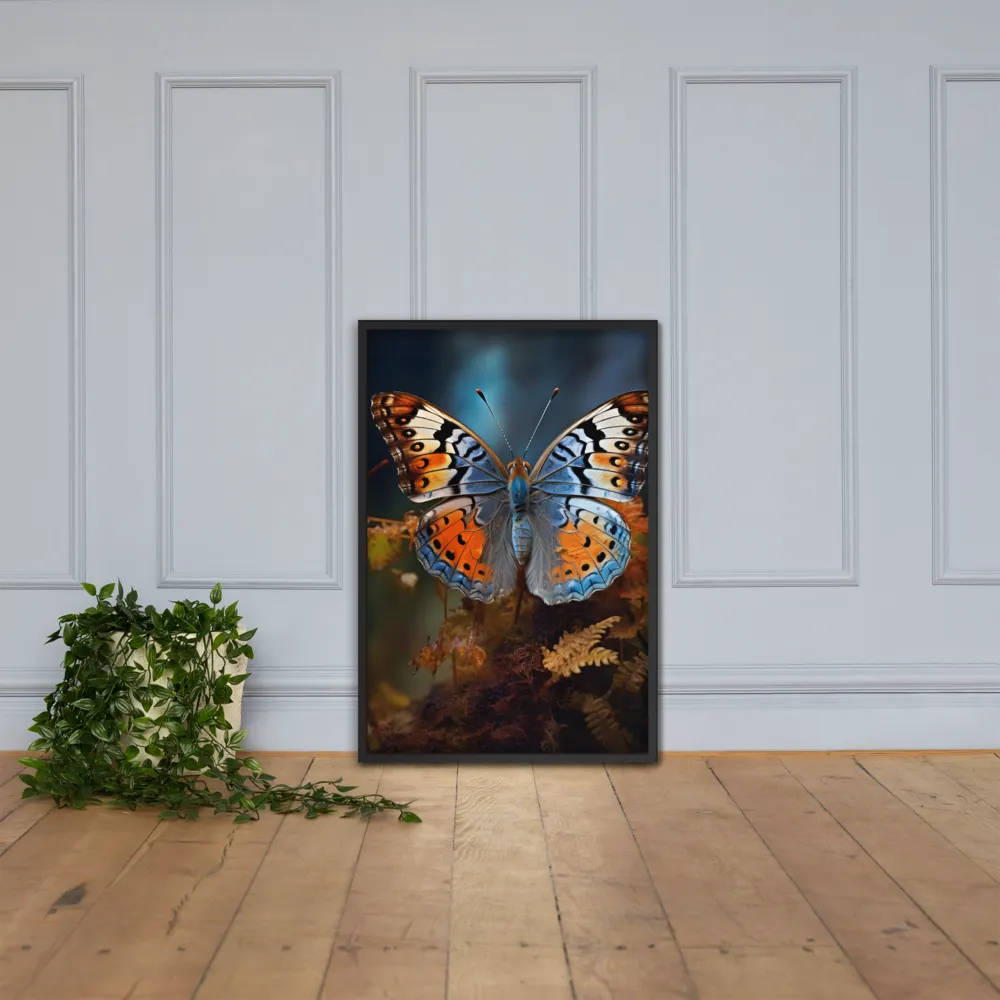 Harmony in Color: The Butterfly | Poster with Black Frame | 24″×36″