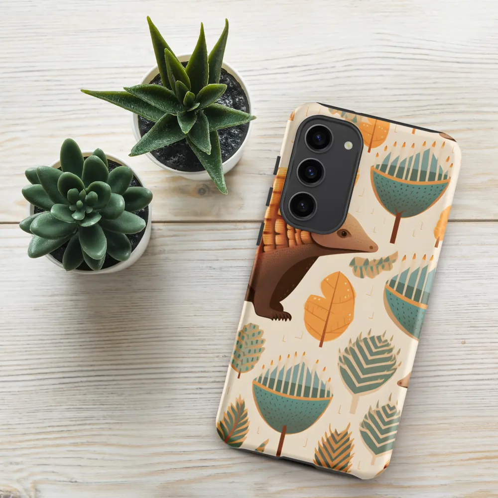 Pangolins in a Whimsical Habitat | Phone Case |  S23 Plus | Tough Case | Matte
