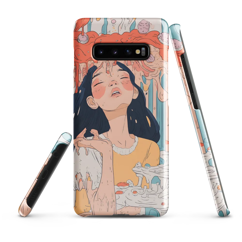 Melting Dreams: A Whimsical Indulgence | Phone Case |  S10 Plus | Snap Case | Glossy