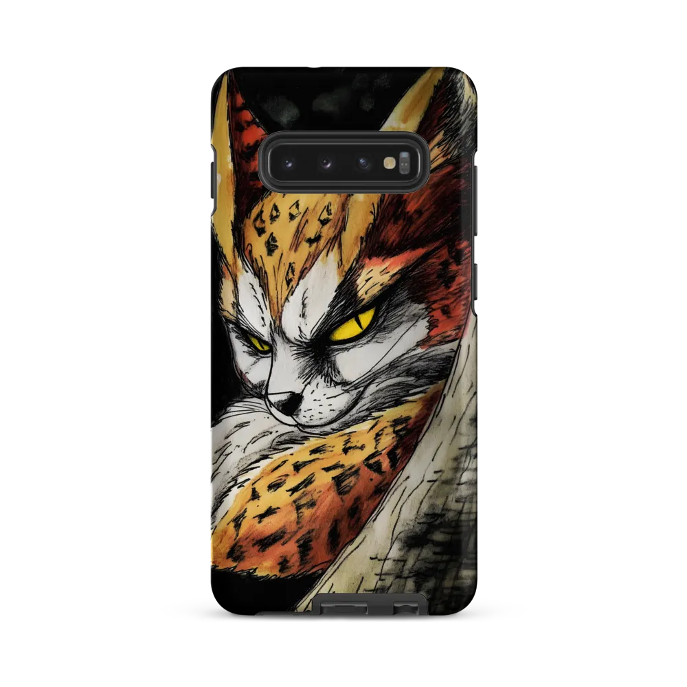 Fierce Gaze of the Wild Cat | Phone Case |  S10 Plus | Tough Case | Matte