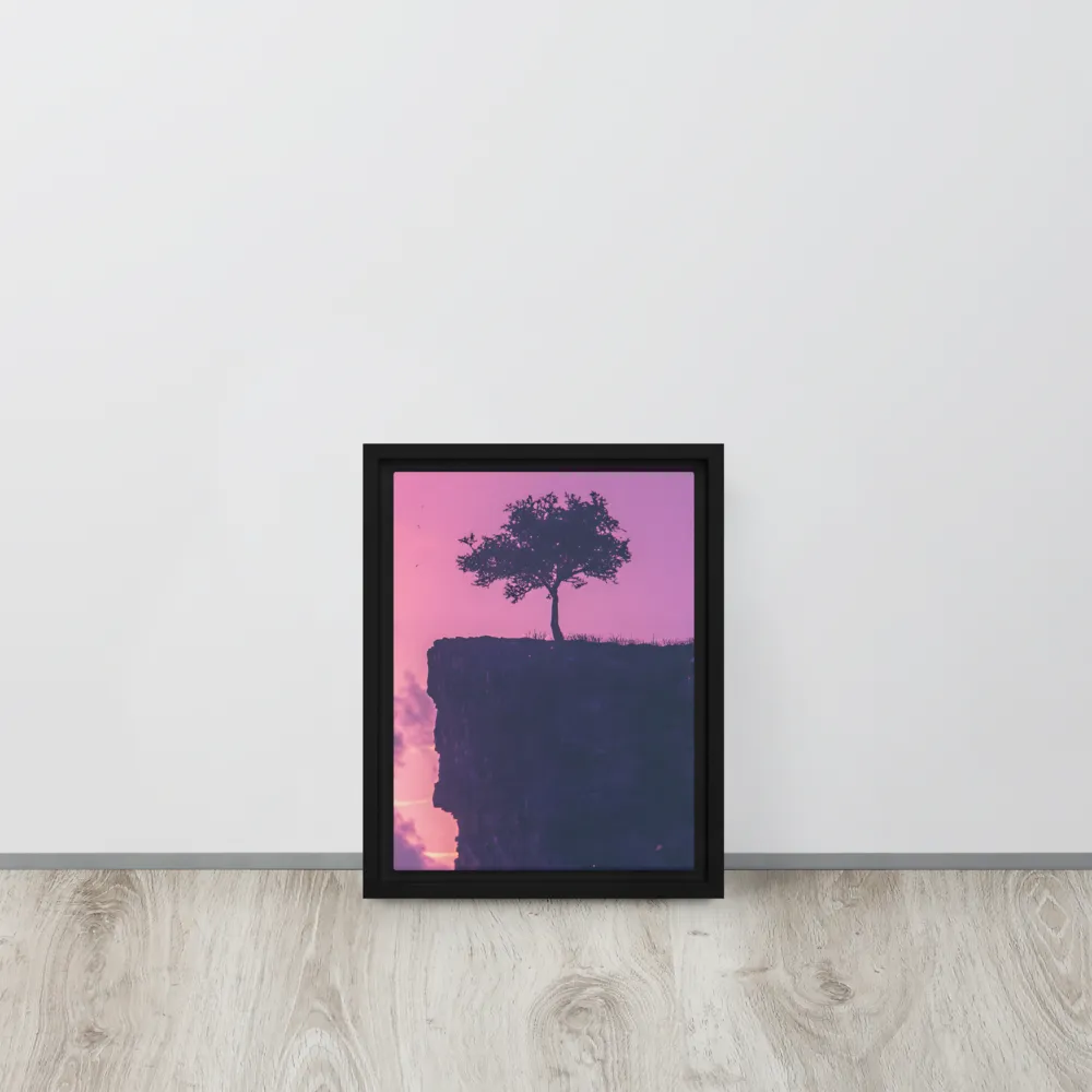 Solitude on the Edge | Canvas with White Frame | 9″×12″