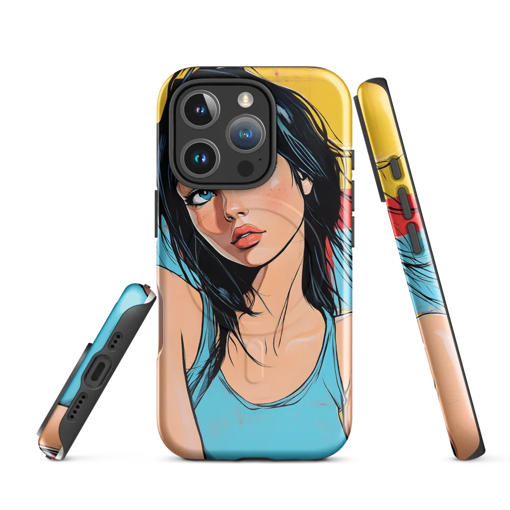 Vibrant Portrait of Modern Youth | Phone Case |  16 Pro | MagSafe® Tough Case | Glossy