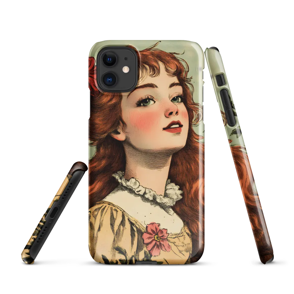 Whimsical Portrait of a Flower-Adorned Girl