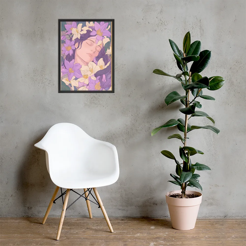Harmony in Bloom | Poster with Black Frame | 18″×24″