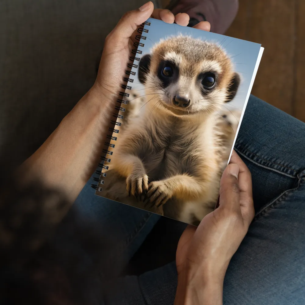 Curious Stance: The Meerkat's Gaze | Spiral Notebook