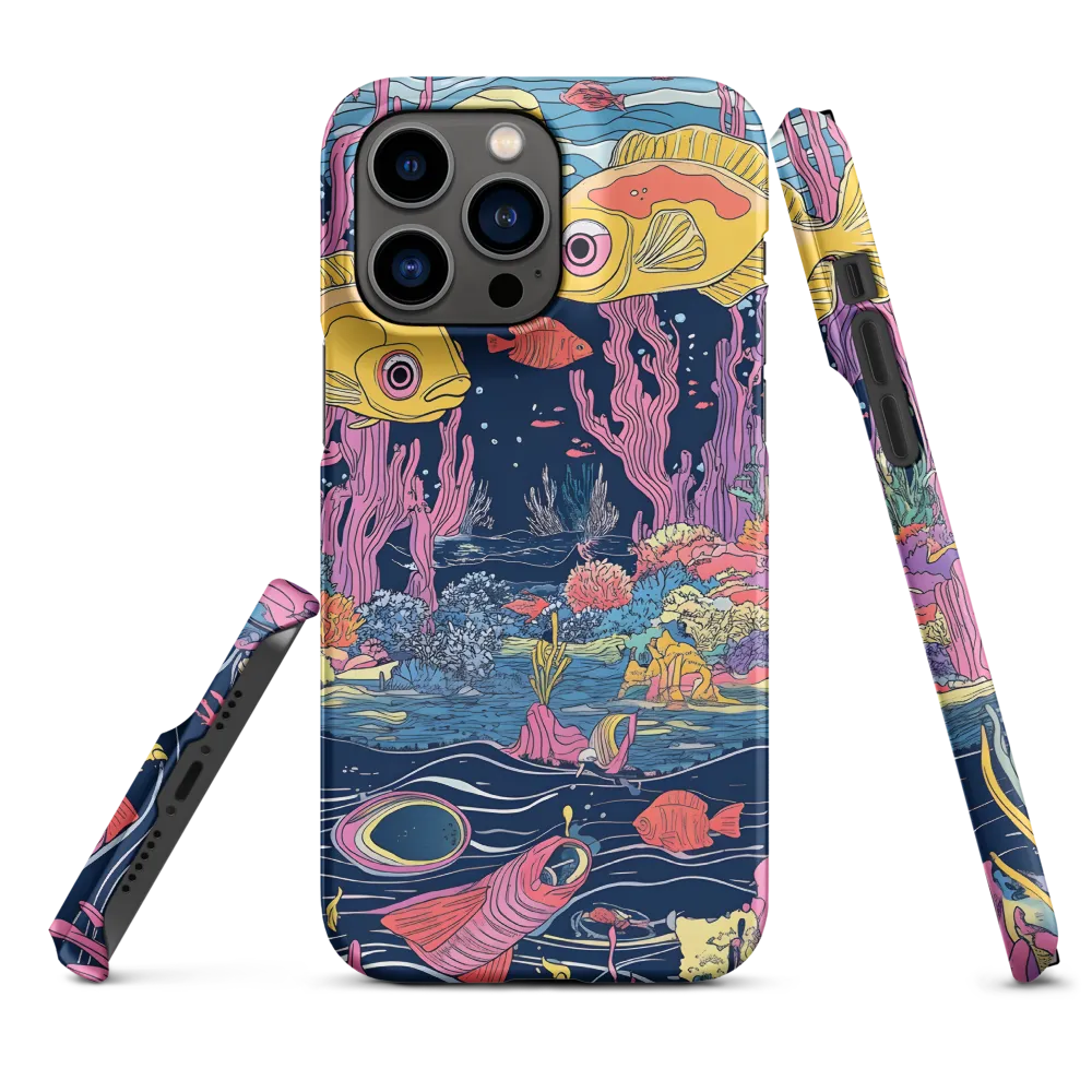 Underwater Dreamscape: A Playful Encounter | Phone Case |  14 Pro Max | Snap Case | Matte