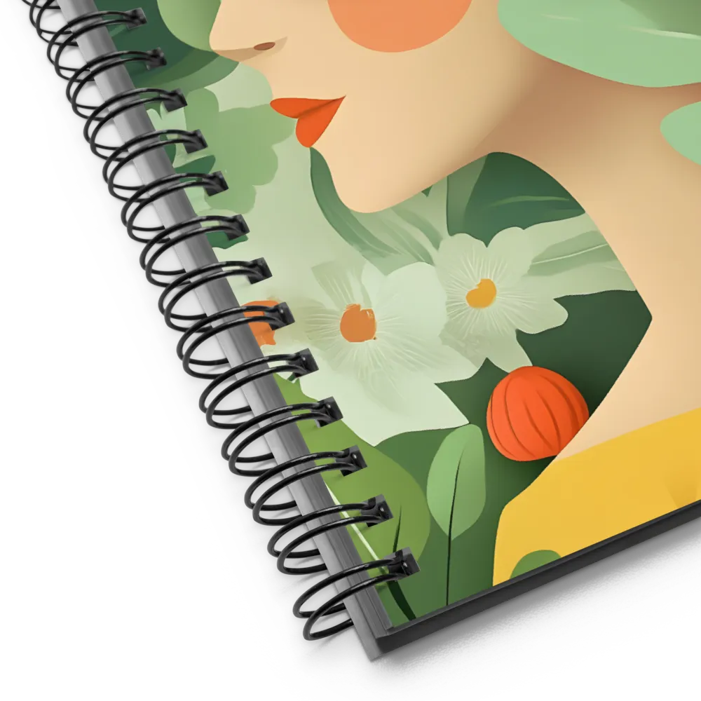 Nature's Serenity: A Modern Portrait | Spiral Notebook