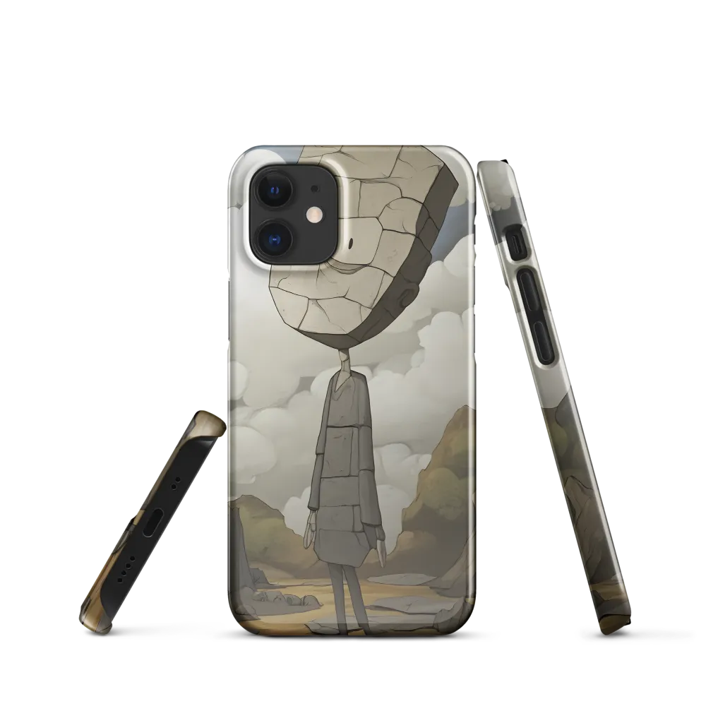 Whimsical Stone Figure in a Rocky Landscape | Phone Case |  12 Mini | Snap Case | Glossy