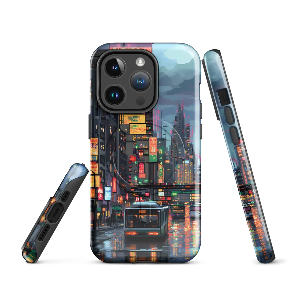 Neon Dreams: A Pixelated Urban Night