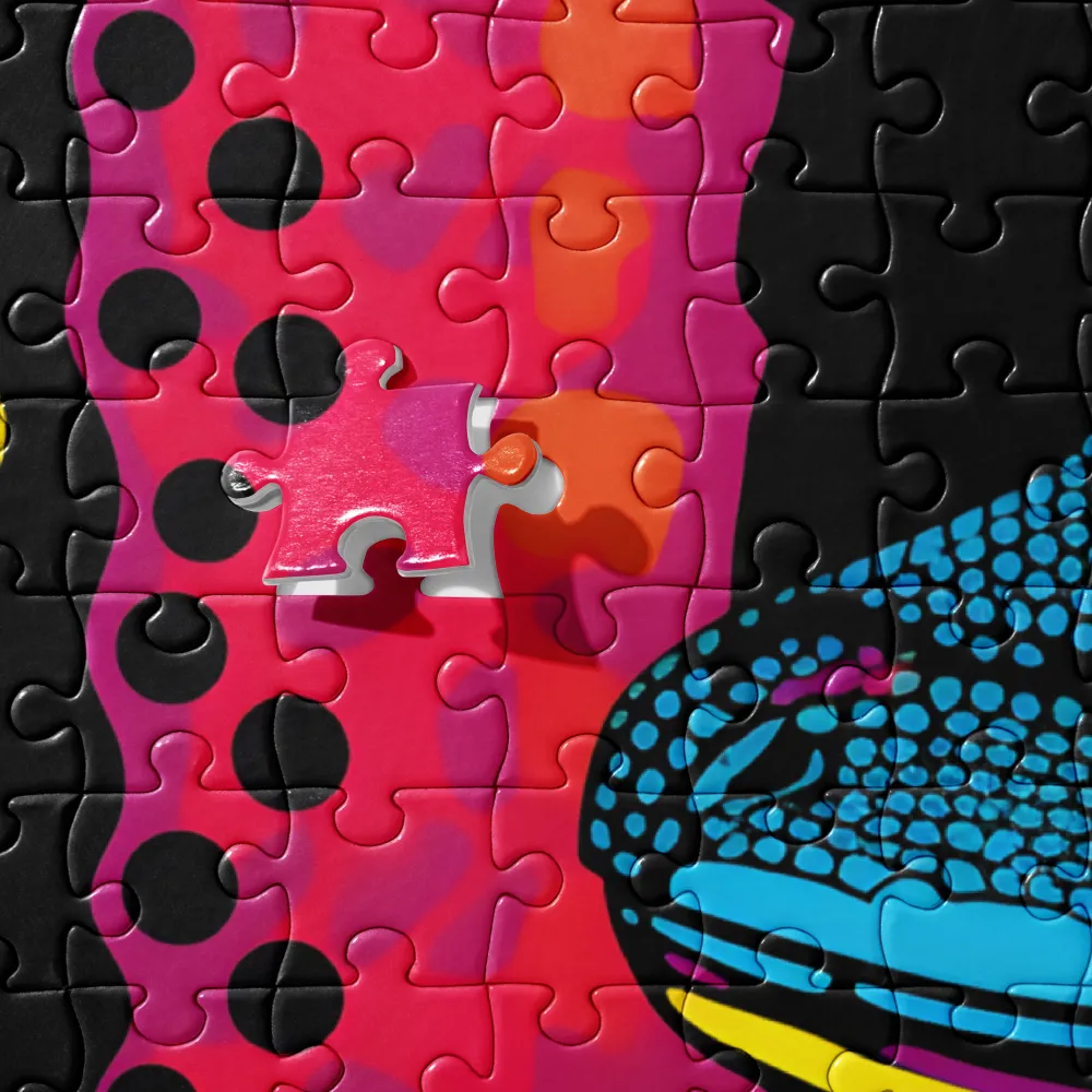 Colorful Encounters: The Playful Geckos | Jigsaw Puzzle | 252/520 pieces