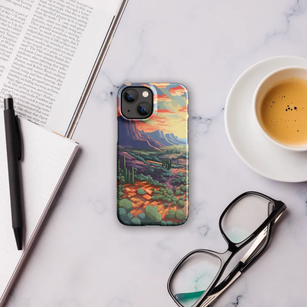 Desert Serenity at Dusk | Phone Case |  13 Mini | Snap Case | Glossy