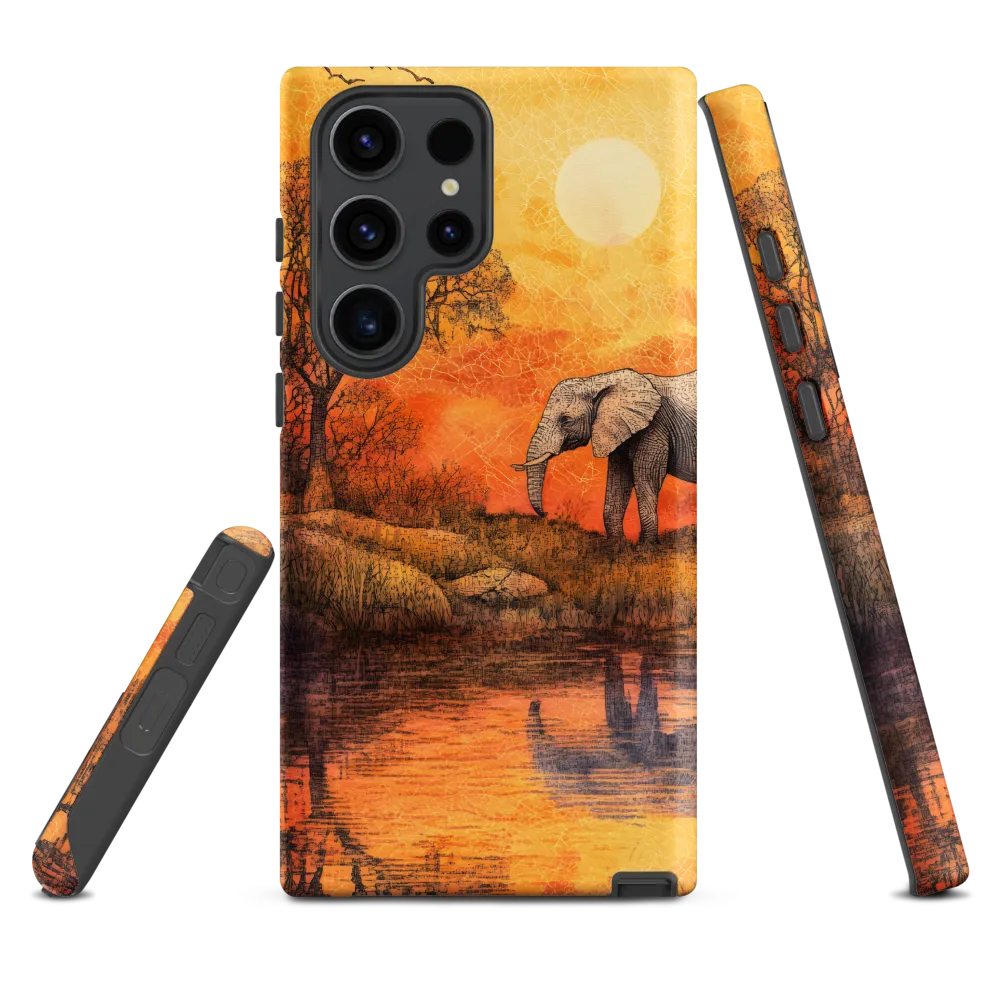 Elephant's Serenity at Dusk